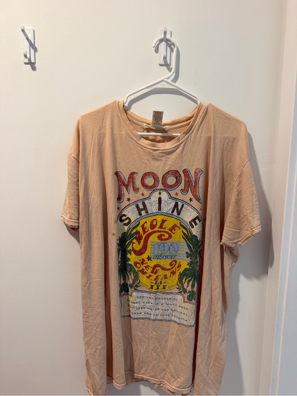 Urban Outfitters Peach Graphic Moonshine Tee